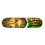 Chris skull green fire Skatersollie skateboard