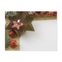 Chrismtas card floating candle postcard