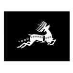 Chrismukkah Reindeer white postcards