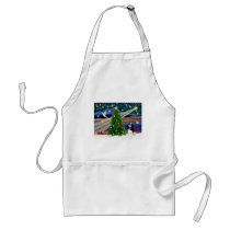 Chrisstmas Magic Cavalier King Charles (Tri) aprons