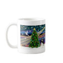 Chrisstmas Magic Cavalier King Charles (Tri) mugs