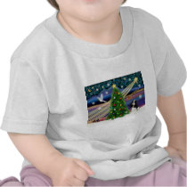 Chrisstmas Magic Cavalier King Charles (Tri) t-shirts by dogartchristmasgifts Chrisstmas Magic Cavalier King Charles (Tri) t-shirts