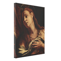 Christ And Maria Magdalena by Agnolo Bronzino Stretched Canvas Prints