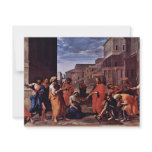 Christ And The Adulteress By Poussin Nicolas Custom Invitations