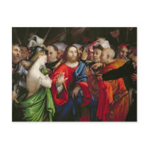 Christ and the Adulteress, c.1527-29 Postcard
