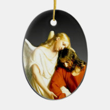 Christ and the Christmas Angel Christmas Ornament