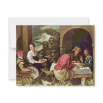 Christ And The Disciples Of Emmaus By Orrente Personalized Announcements
