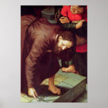 Christ and the woman taken in adultery print