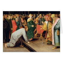 Christ and the women taken in adultery, 1628 cards