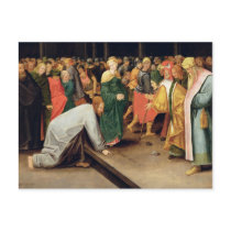 Christ and the women taken in adultery, 1628 postcard