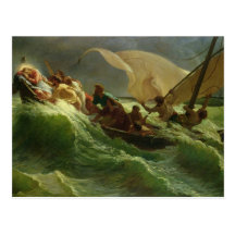 Christ Asleep in his Boat Post Card
