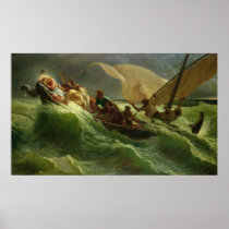 Christ Asleep in his Boat Print