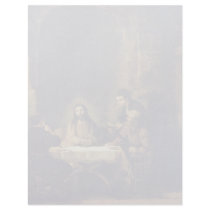 Christ At Emmaus By Rembrandt Harmensz. Van Rijn Customized Letterhead