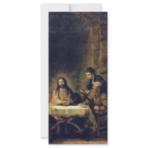 Christ At Emmaus By Rembrandt Harmensz. Van Rijn Personalized Rack Card