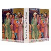 Christ Before Pilate By Meister Bertram Von Minden 3 Ring Binders