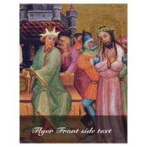 Christ Before Pilate By Meister Bertram Von Minden Custom Flyer