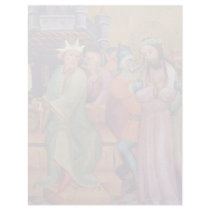 Christ Before Pilate By Meister Bertram Von Minden Custom Letterhead