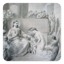 Christ Blessing Little Children Stickers