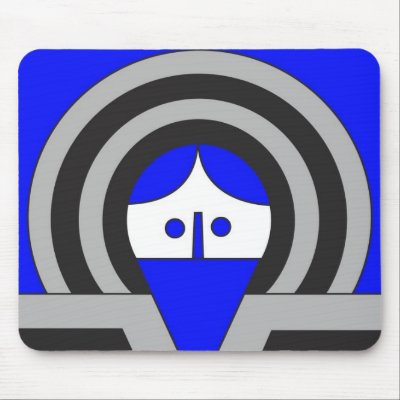 Christ Blue Mouse Mats by lonvig
