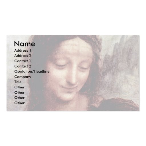 Christ Child With St. Anne Maria Lamb  By Leonardo Business Cards