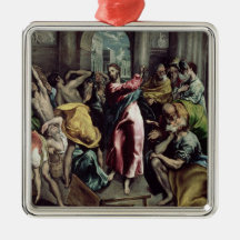 Christ Driving the Traders from the Temple Christmas Ornaments
