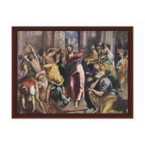 Christ Driving The Traders From The Temple Post Card