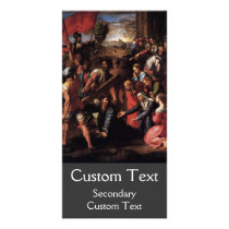 Christ Falls on the Way to Calvary Custom Photo Card