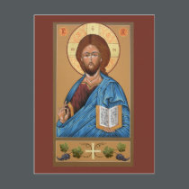 Christ Icon Prayer Card postcards