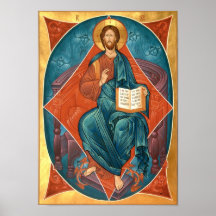 Christ in Glory Icon Print