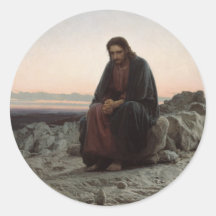 Christ in the Desert Sticker