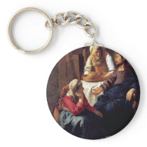 Christ In The House Of Martha And Mary,  By Vermee Keychain