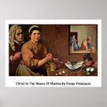 Christ In The House Of Martha By Diego Velazquez Poster