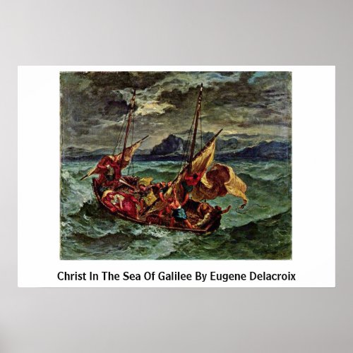 Christ In The Sea Of Galilee By Eugene Delacroix Posters