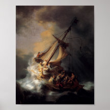 Christ In The Storm On The Sea Of Galilea Print
