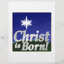 Christ Is Born Full Color Flyer