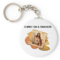 Christ on a cracker key chains