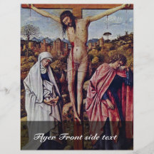 Christ On The Cross Between Mary And John By Eyck Full Color Flyer