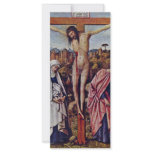 Christ On The Cross Between Mary And John By Eyck Rack Card Template