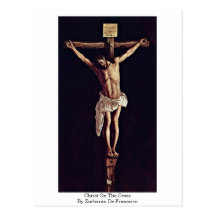 Christ On The Cross By Zurbaran De Francisco Post Card