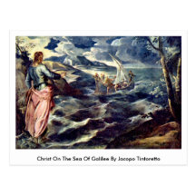 Christ On The Sea Of Galilee By Jacopo Tintoretto Postcards