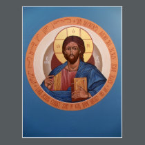 Christ Pantocrator Prayer Card postcards