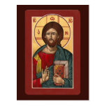 Christ Pantocrator Prayer Card Postcards