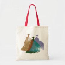 Christ Redeemer digital illustration Canvas Bags