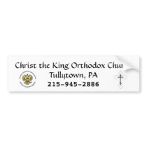 Christ the King Orthodox Church bumper stickers