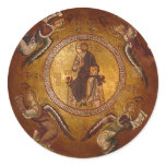 Christ the Pantakrator Christian Icon Round Stickers
