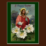 Christ the Shepherd with Lamb Vintage Easter postcards