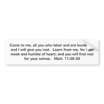 Christ Will Give You Rest Bumper Sticker