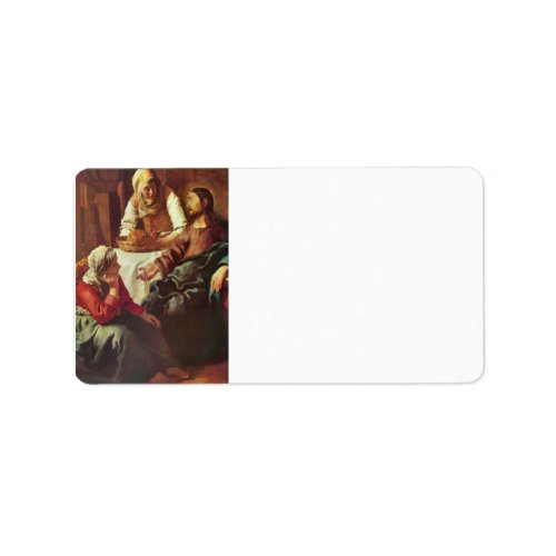 Christ with Mary and Martha by Johannes Vermeer Custom Address Labels