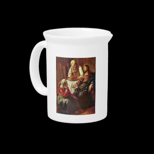 Christ with Mary and Martha by Johannes Vermeer Pitchers