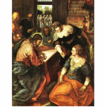 Christ With Mary And Martha By Tintoretto Jacopo ( Photo Cut Outs